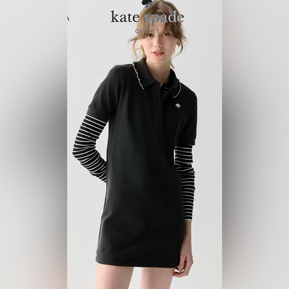 Tops - NWOT Black Women’s Polo Dress - Casual Short Sleeve
